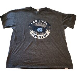 Hanes Tar Heel Country T-Shirt UNC Basketball Gray Mens Large‎